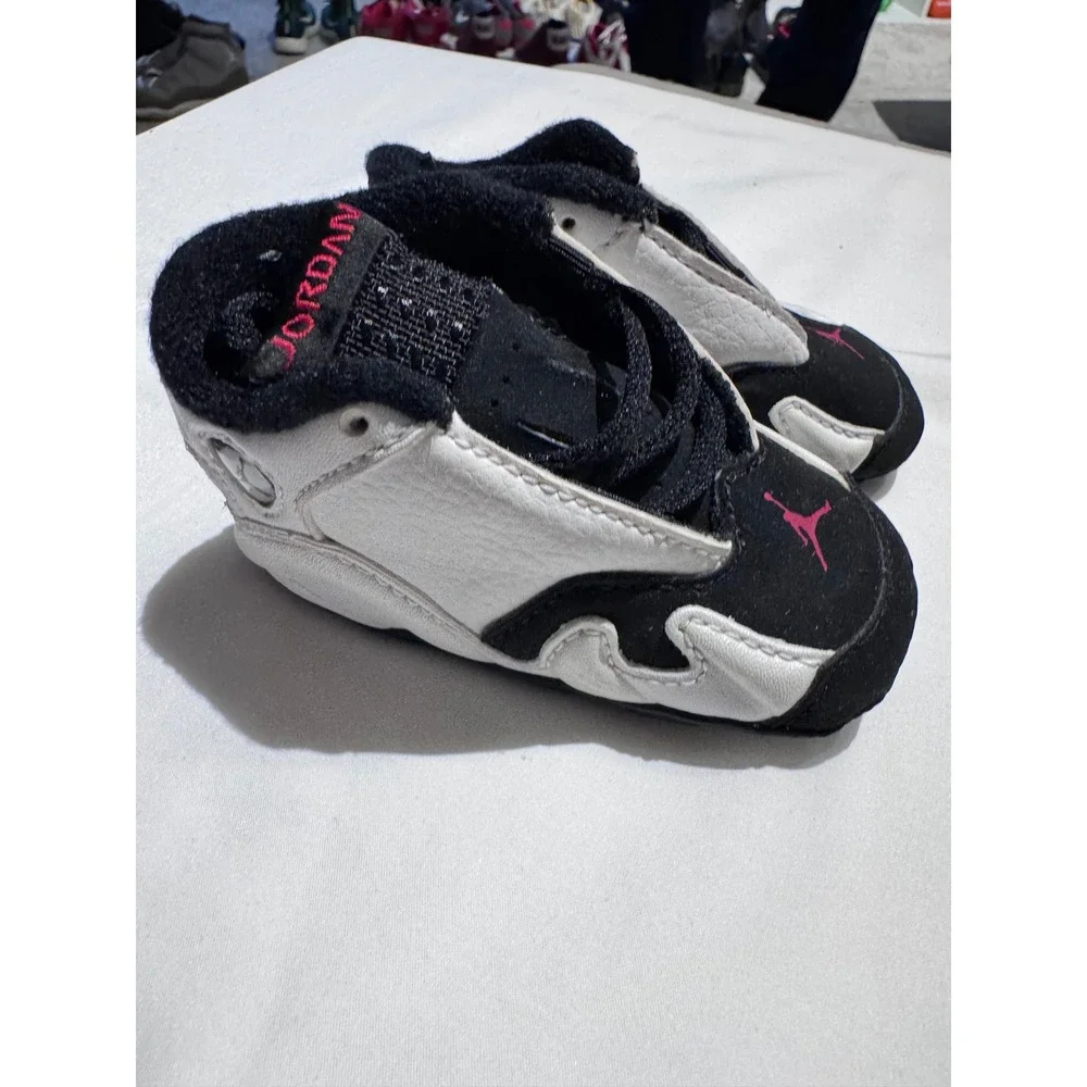 Nike Air Jordan‎ 14 Infant White/Black Size 2 NWOT